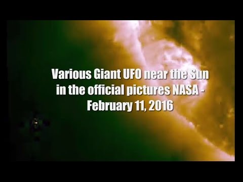 Various Giant UFO near the Sun in the official pictures NASA - February 11, 2016