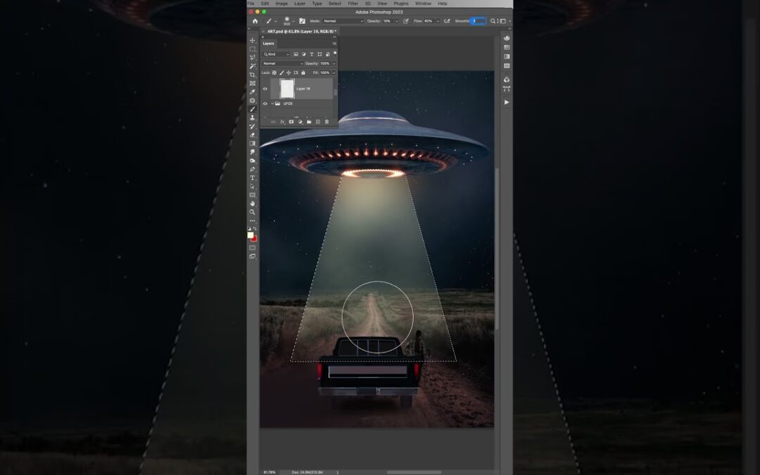 UFO Landing! Photo Manipulation Speed Art