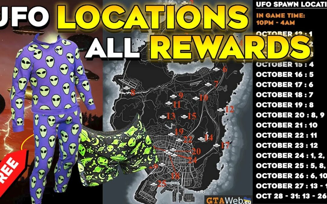 UFO Spawn Locations With Map & All Rewards 2023 in GTA 5 Online