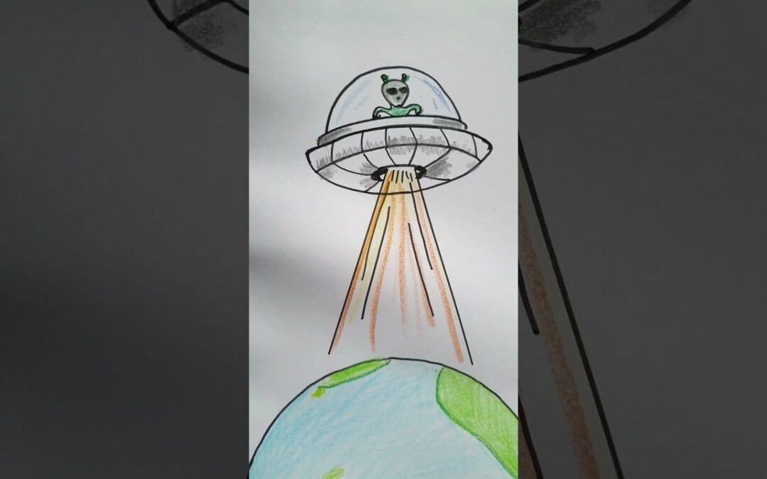 World UFO Day Drawing Easy #Shorts