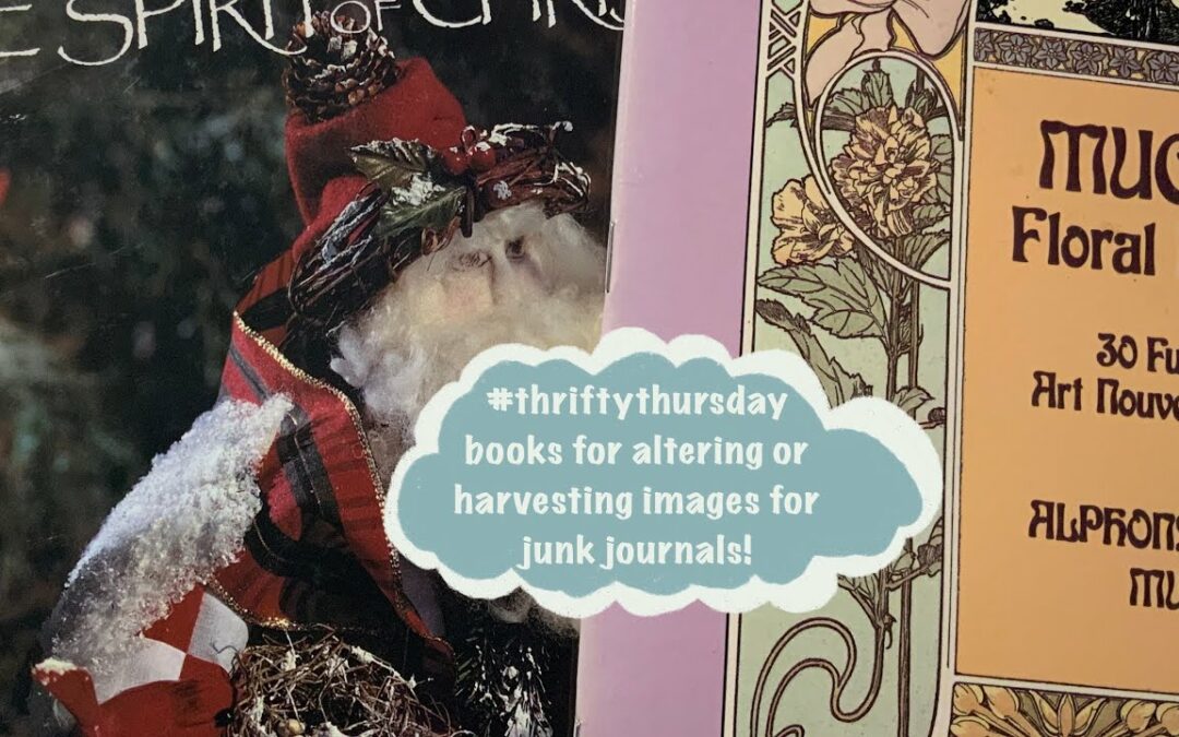 hooray for #thriftythursday - found some great books for harvesting images for junk journals 📓📚